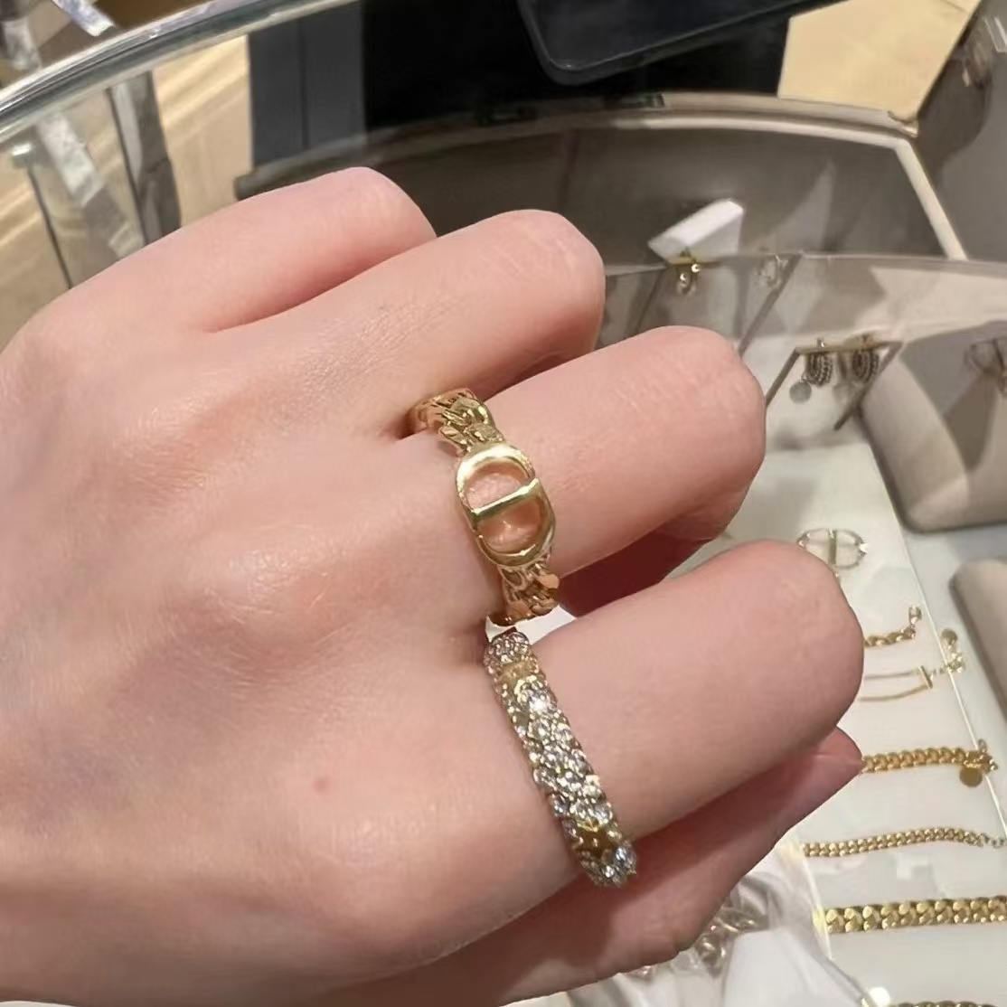 Dior CD Star Stacking Rings - 2 Pieces - Best Replica Jewelry™