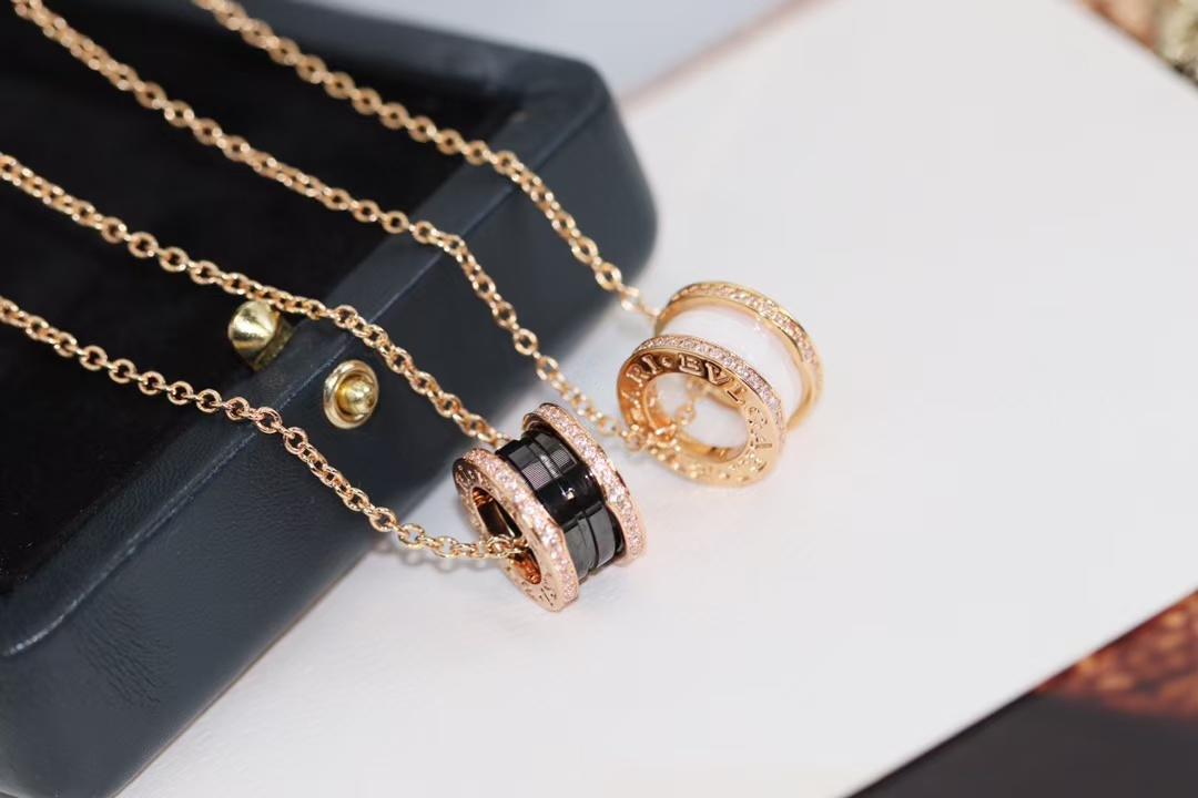 Bvlgari B.zero1 Necklace - Ceramic & Diamond - Best Replica Jewelry™