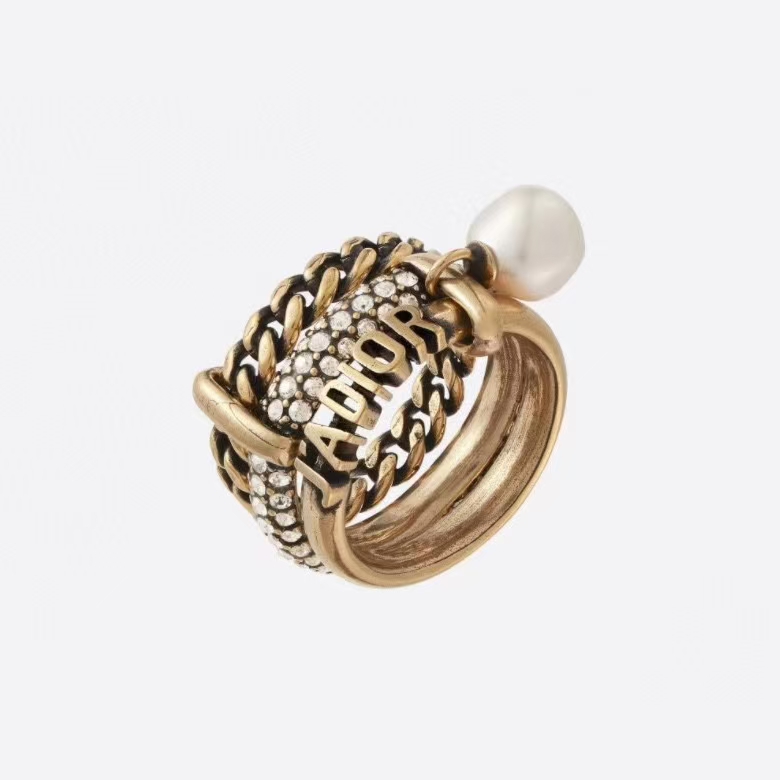 JADIOR 3 Layers Pearl Dangle Ring - Best Replica Jewelry™
