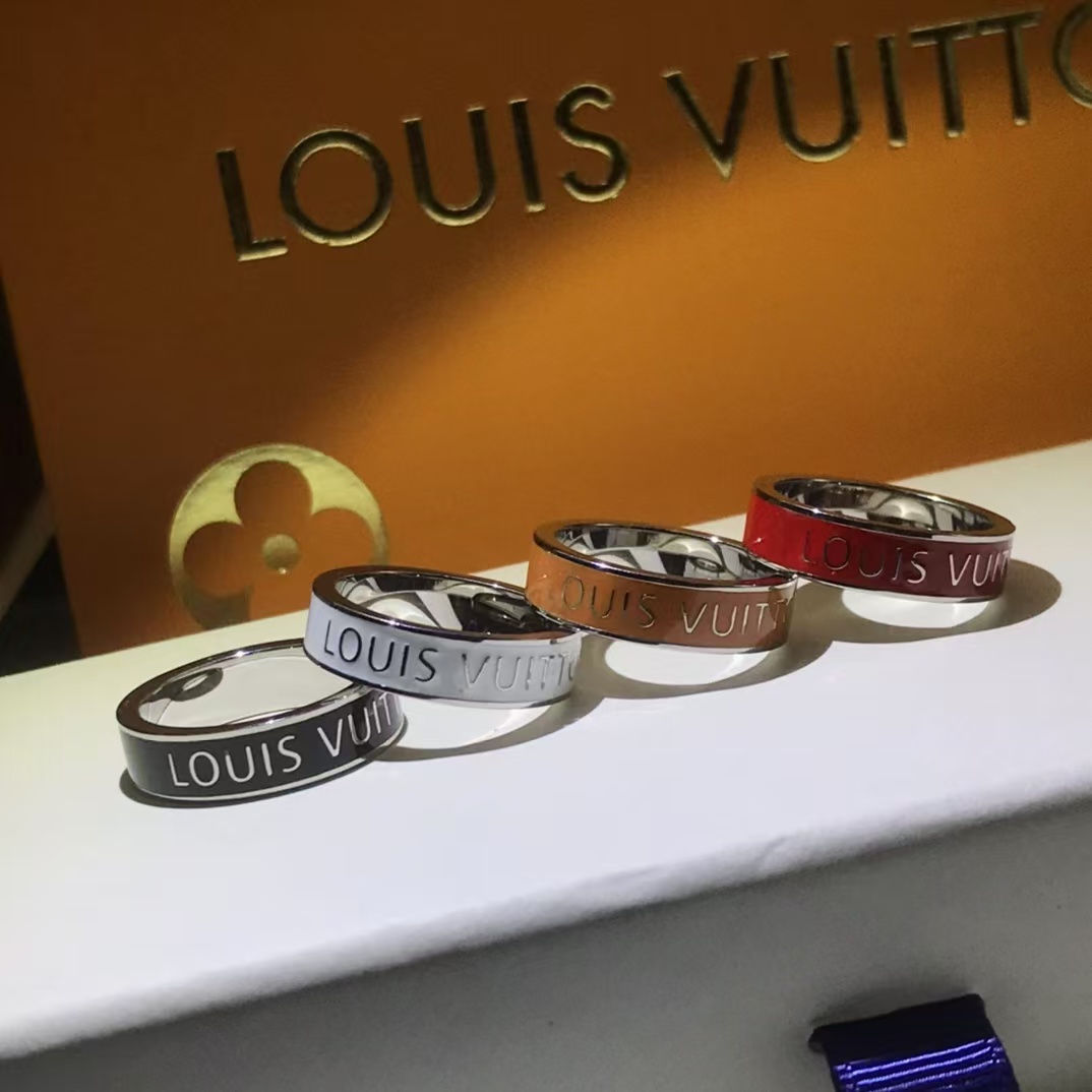 Louis Vuitton Enamel Pattern Ring - Best Replica Jewelry™