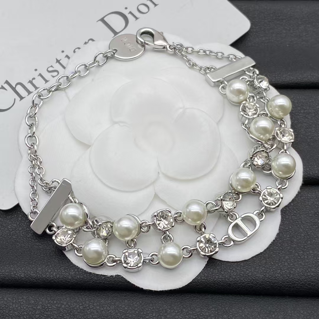 Dior Two Row Pearl Bracelet - Best Replica Jewelry™