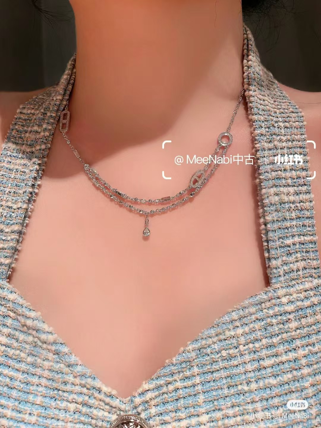 Hermes Pig Nose Teardrop Diamond Pendant Necklace - Best Replica Jewelry™