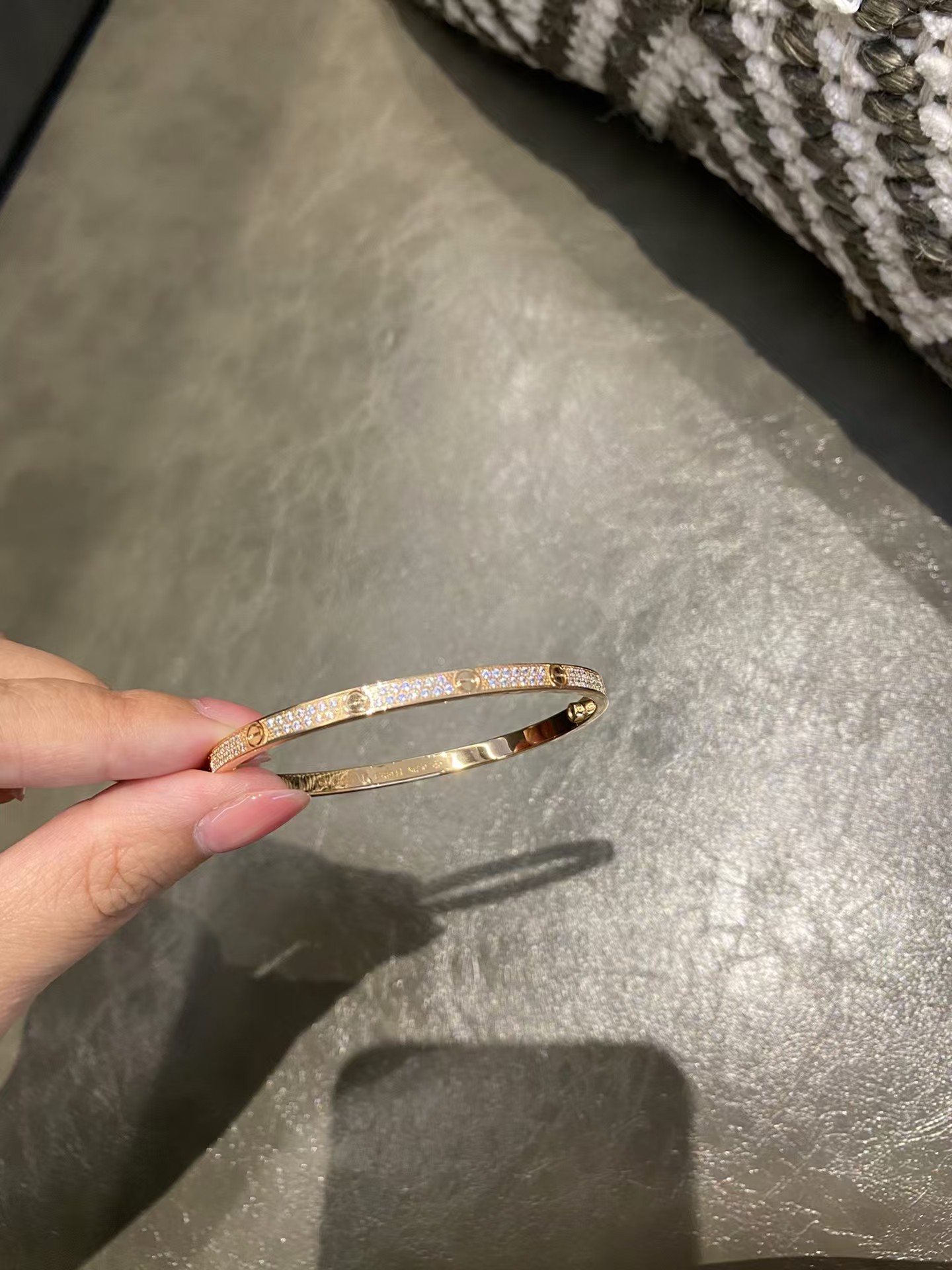 Cartier Diamond Paved LOVE Bracelet Bangle - Best Replica Jewelry™