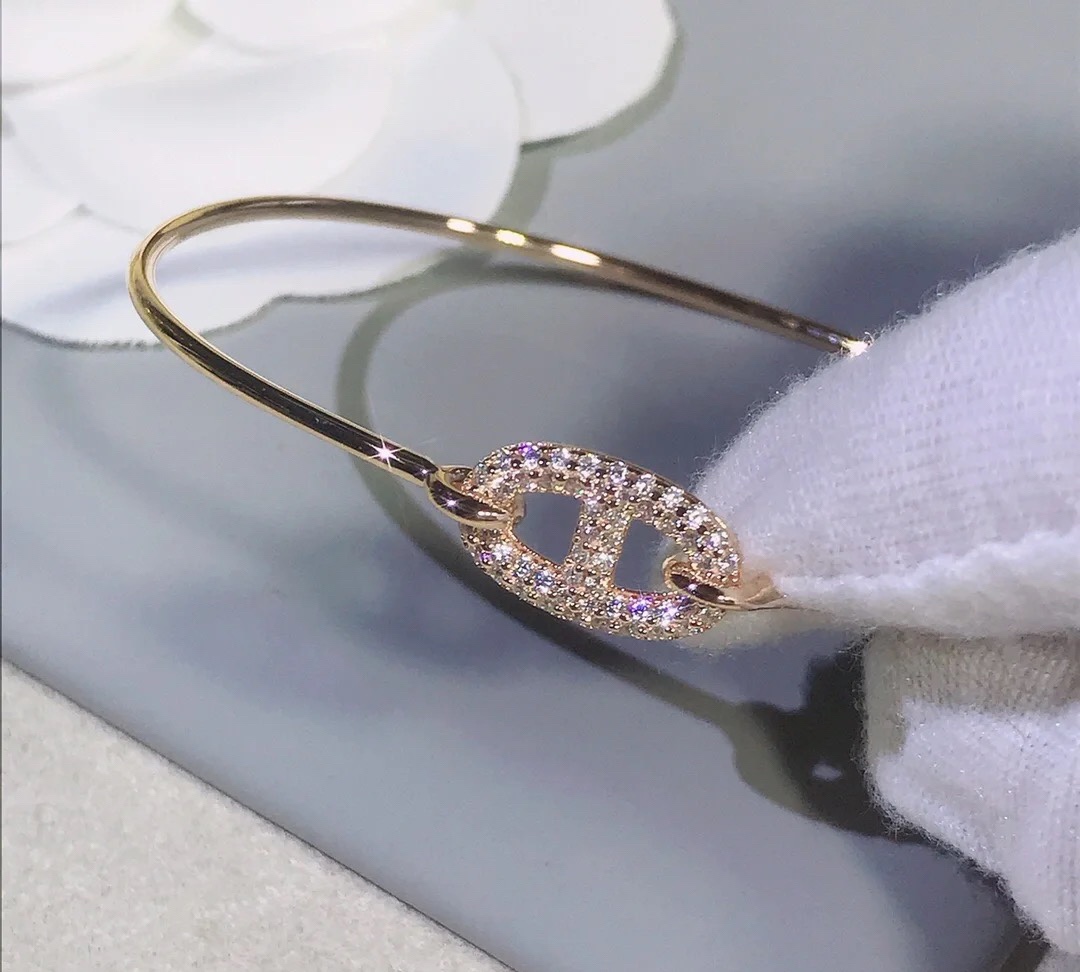 Hermes Pig Nose Bangle Bracelet - Best Replica Jewelry™