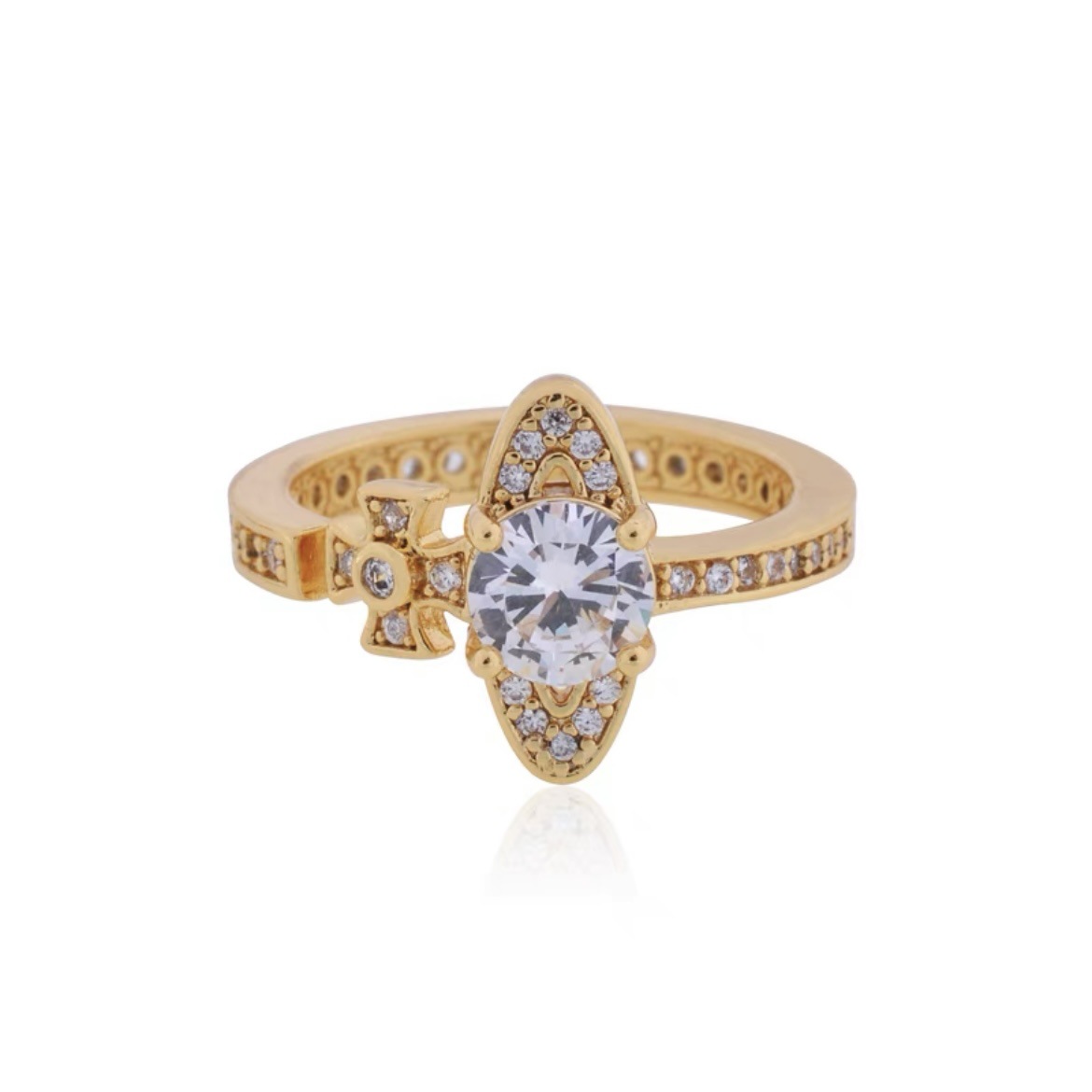 Vivienne Westwood Multi Color Diamond Saturn Ring - Best Replica Jewelry™