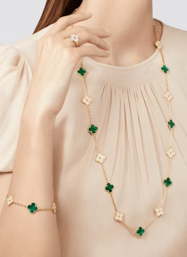 VCA Vintage Alhambra Long Necklace, 20 Motifs - Best Replica Jewelry™