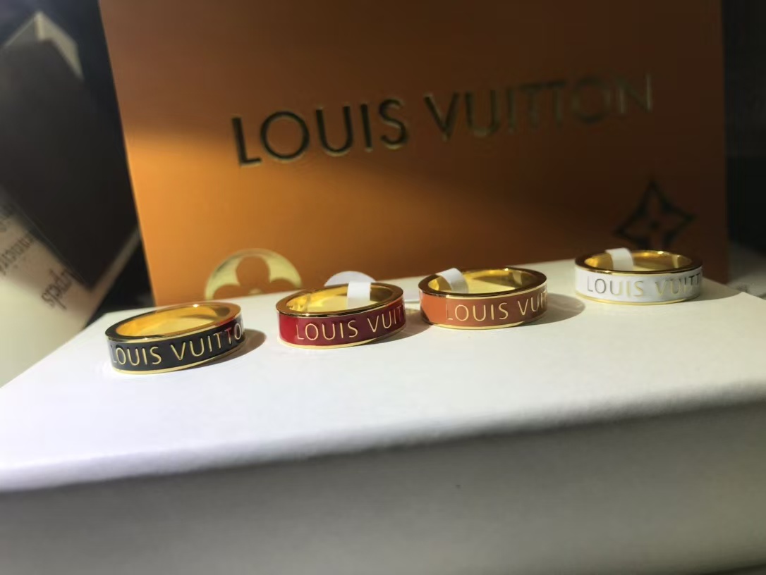 Louis Vuitton Enamel Pattern Ring - Best Replica Jewelry™