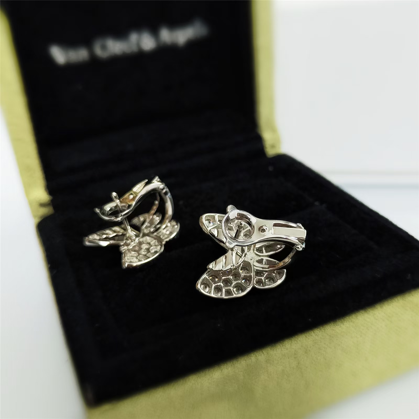 VCA Two Butterfly Earrings - Best Replica Jewelry™