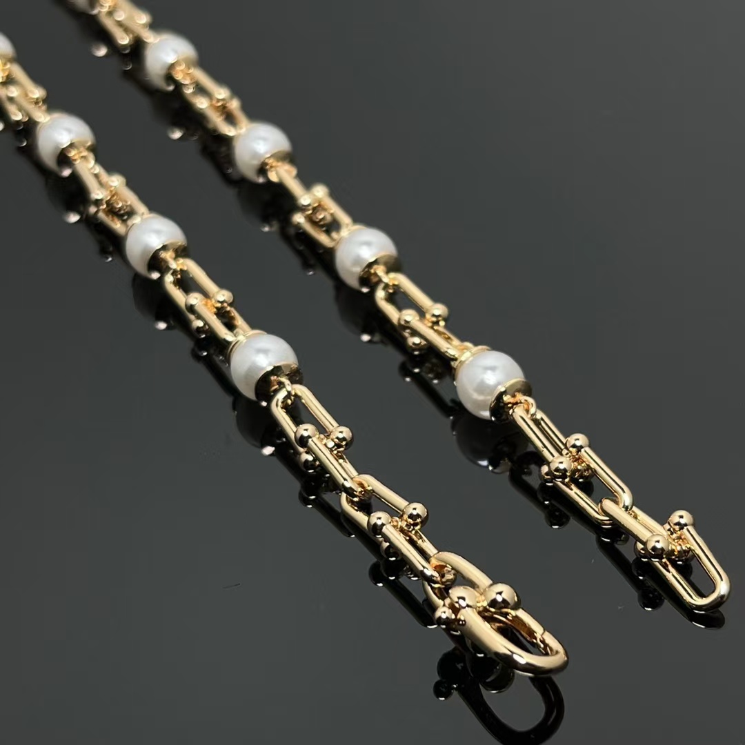 Tiffany HardWear Link Pearl Necklace - Best Replica Jewelry™