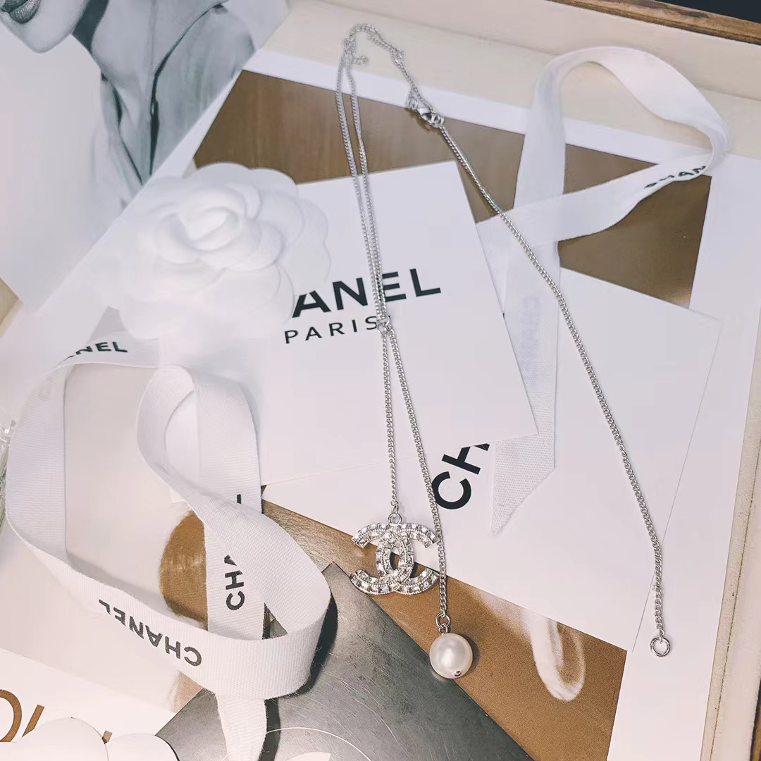 Chanel Silver Color Tassel Pendant Necklace - Best Replica Jewelry™