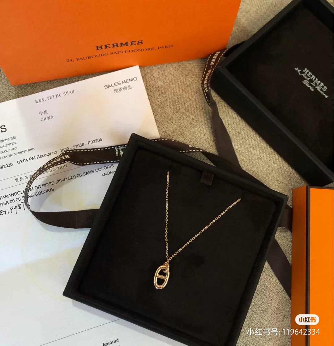 Hermes Pig Nose Pendant Necklace - No Diamond - Best Replica Jewelry™