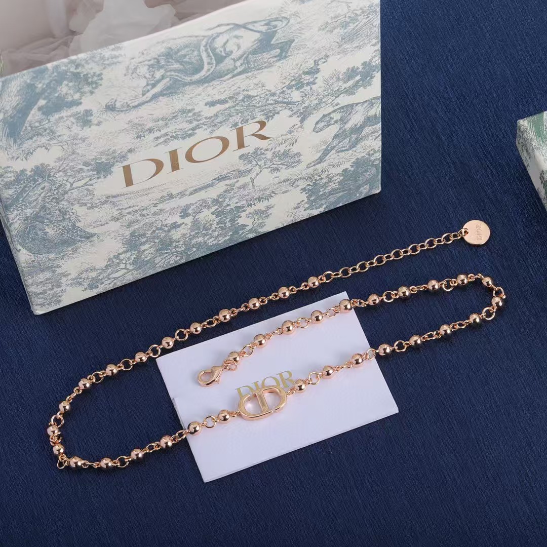 Dior Rose Gold Necklace and Bracelet - Best Replica Jewelry™