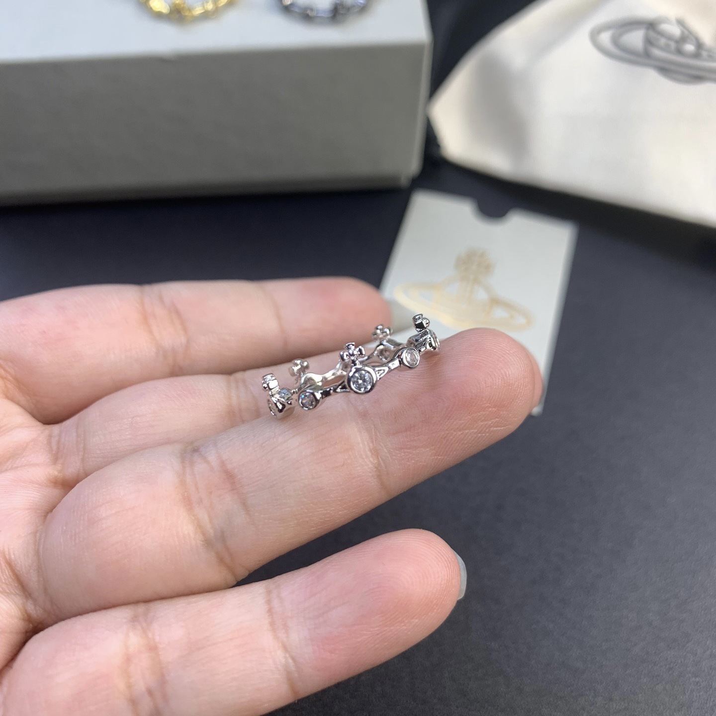 Vivienne Westwood Bamboo Knot Saturn Ring - Best Replica Jewelry™