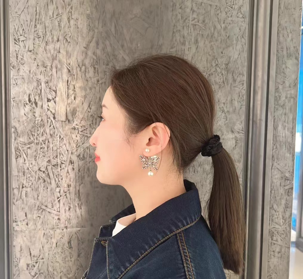 Dior Butterfly Pearl Drop Earrings - Best Replica Jewelry™