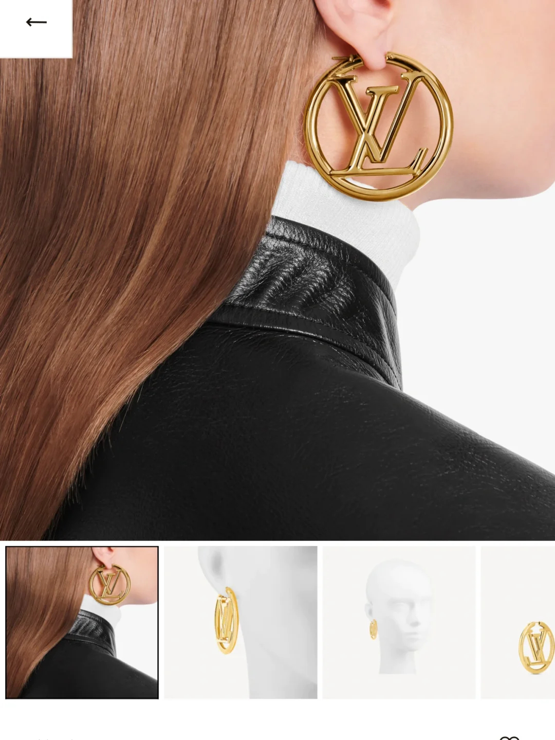 Louis Vuitton Large Hollow Round LV Letter Earrings - Best Replica Jewelry™