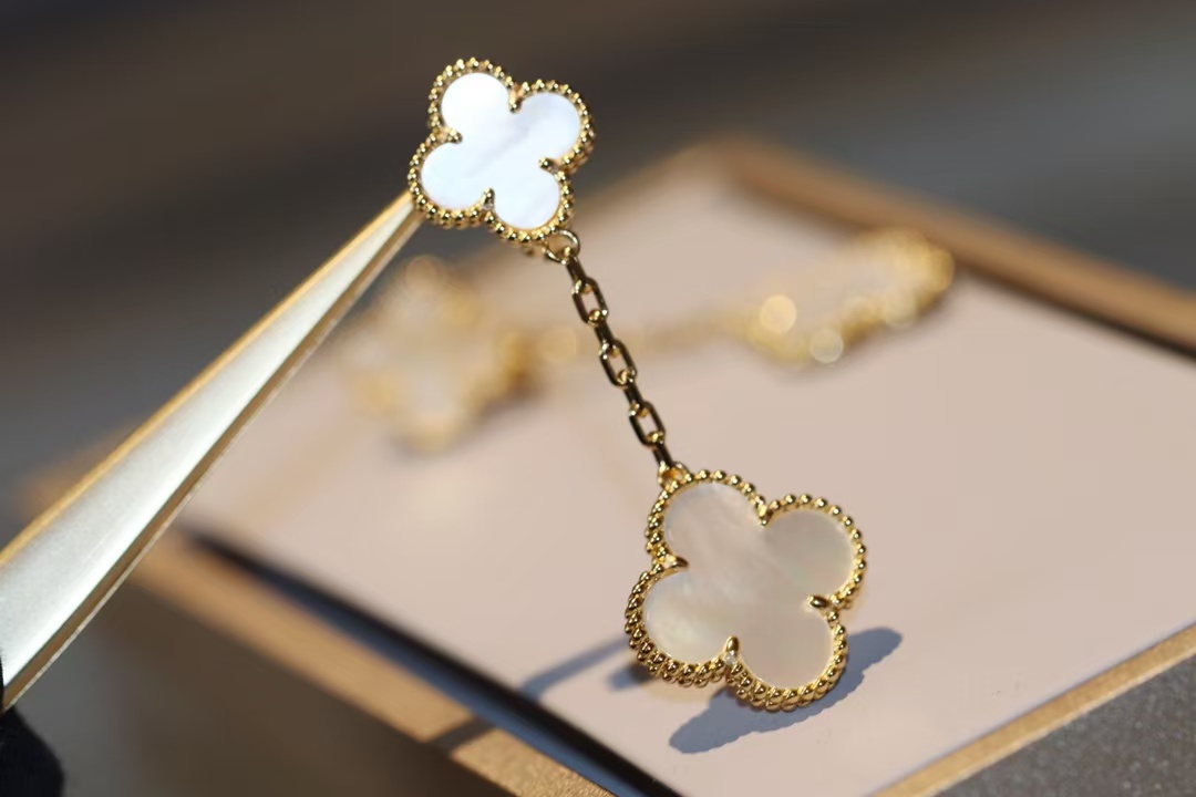 VCA Magic Alhambra Earrings, 2 Motifs - Best Replica Jewelry™