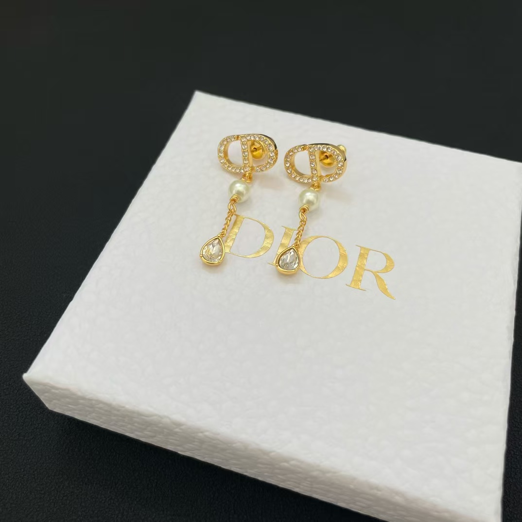 Dior CD Teardrop Pearl Earrings - Best Replica Jewelry™