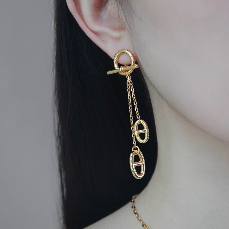 Hermes Pig Nose Tassel Earrings - Best Replica Jewelry™