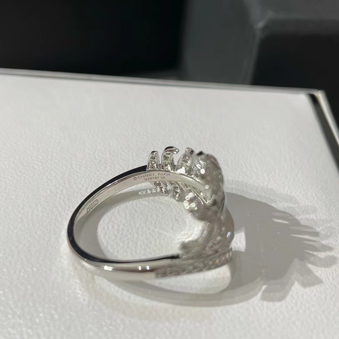 Chanel Diamond Feather Plume De Ring Earrings Necklaces - Best Replica Jewelry™