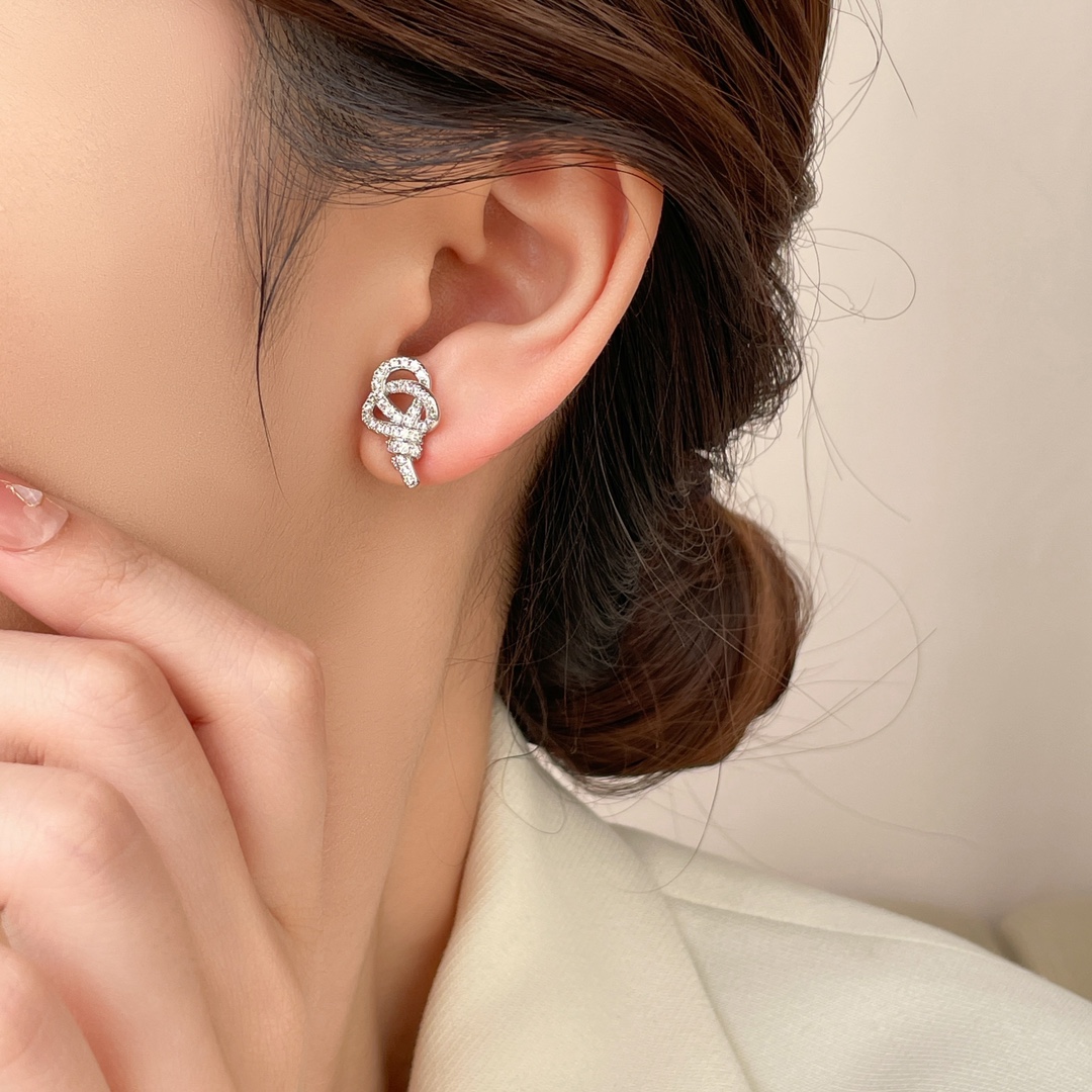 Tiffany Woven Rope Knot Earrings - Best Replica Jewelry™