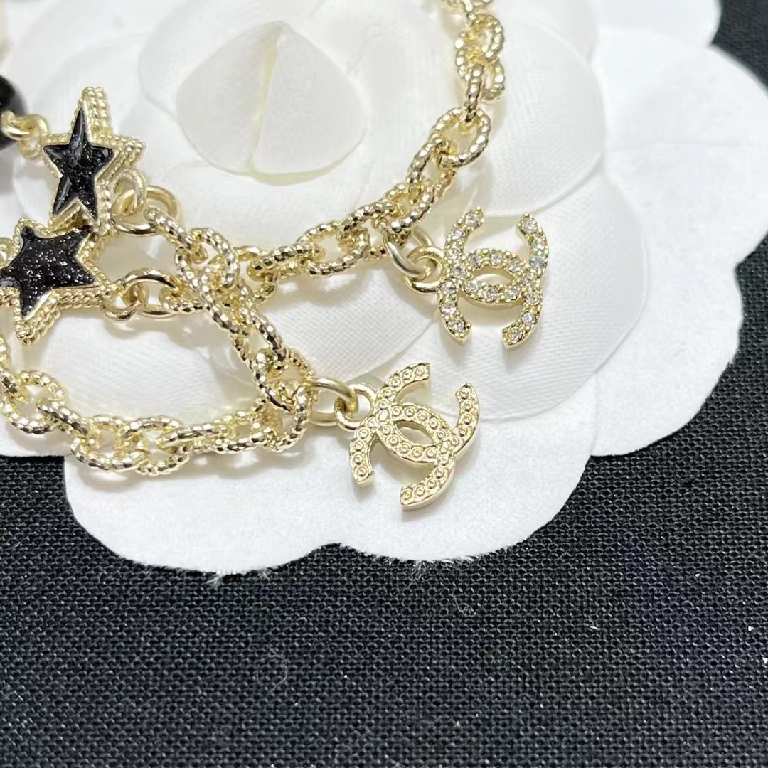 Chanel Moon Star Pearl Charms Necklace - Best Replica Jewelry™
