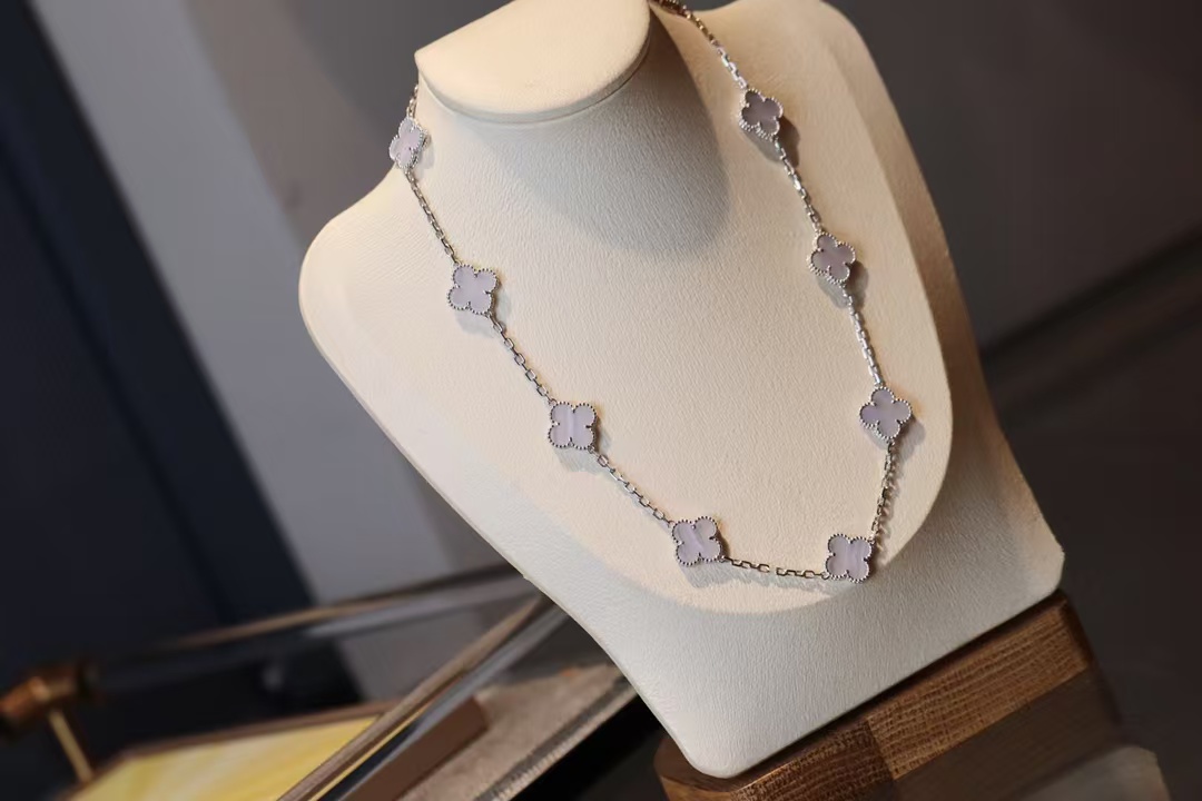 VCA Vintage Alhambra Necklace, 10 Motifs - Best Replica Jewelry™