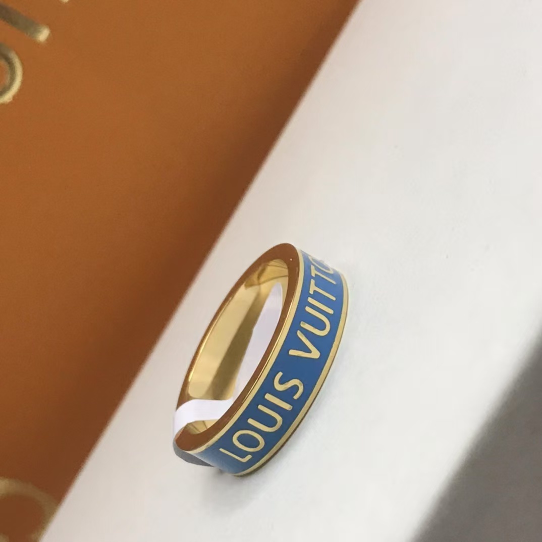 Louis Vuitton Letters Pattern Ring - Best Replica Jewelry™
