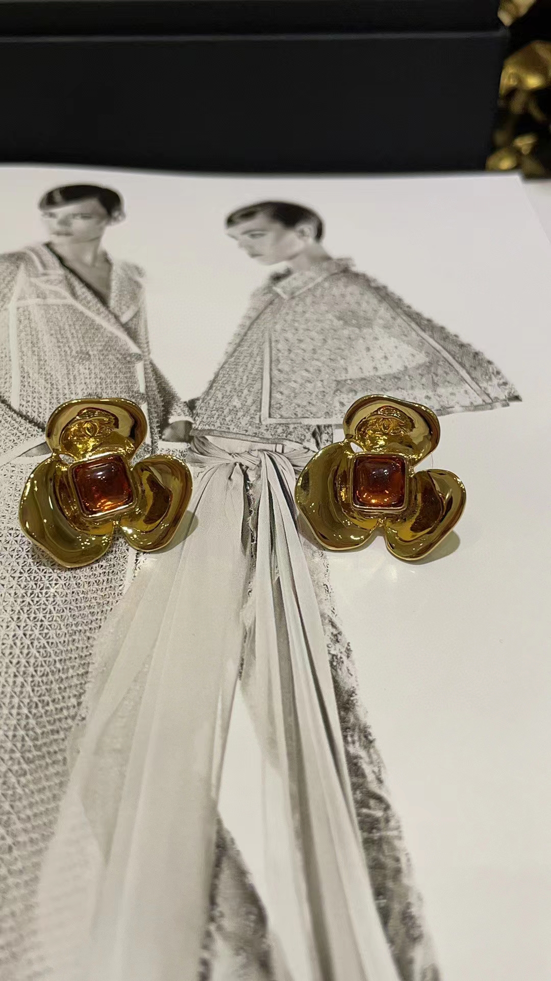 Chanel Gold Camellia Stud Earrings - Best Replica Jewelry™