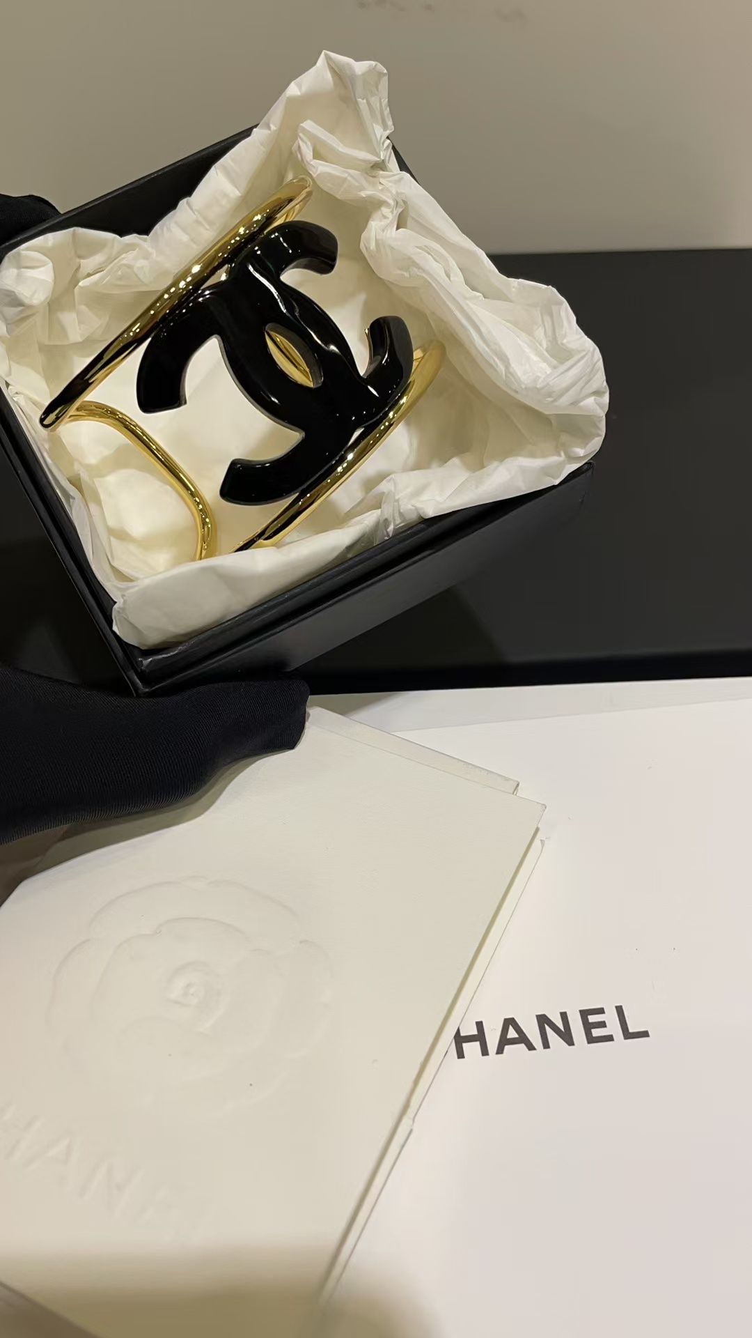 Chanel Open Cuff Funky Exaggerated Geometric Bangle Bracelet - Best Replica Jewelry™