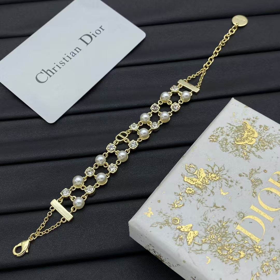 Dior Two Row Pearl Bracelet - Best Replica Jewelry™