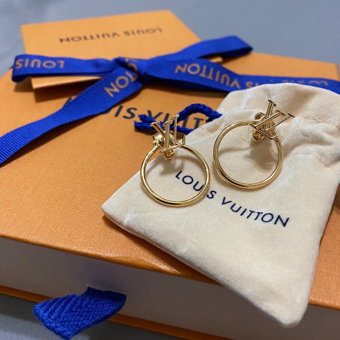 Louis Vuitton Round Hoop Earrings - Best Replica Jewelry™