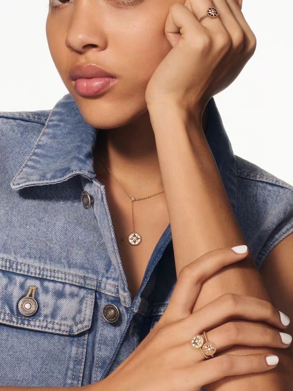 Dior Rose Des Vents Compass Pendant Y Necklace - Best Replica Jewelry™