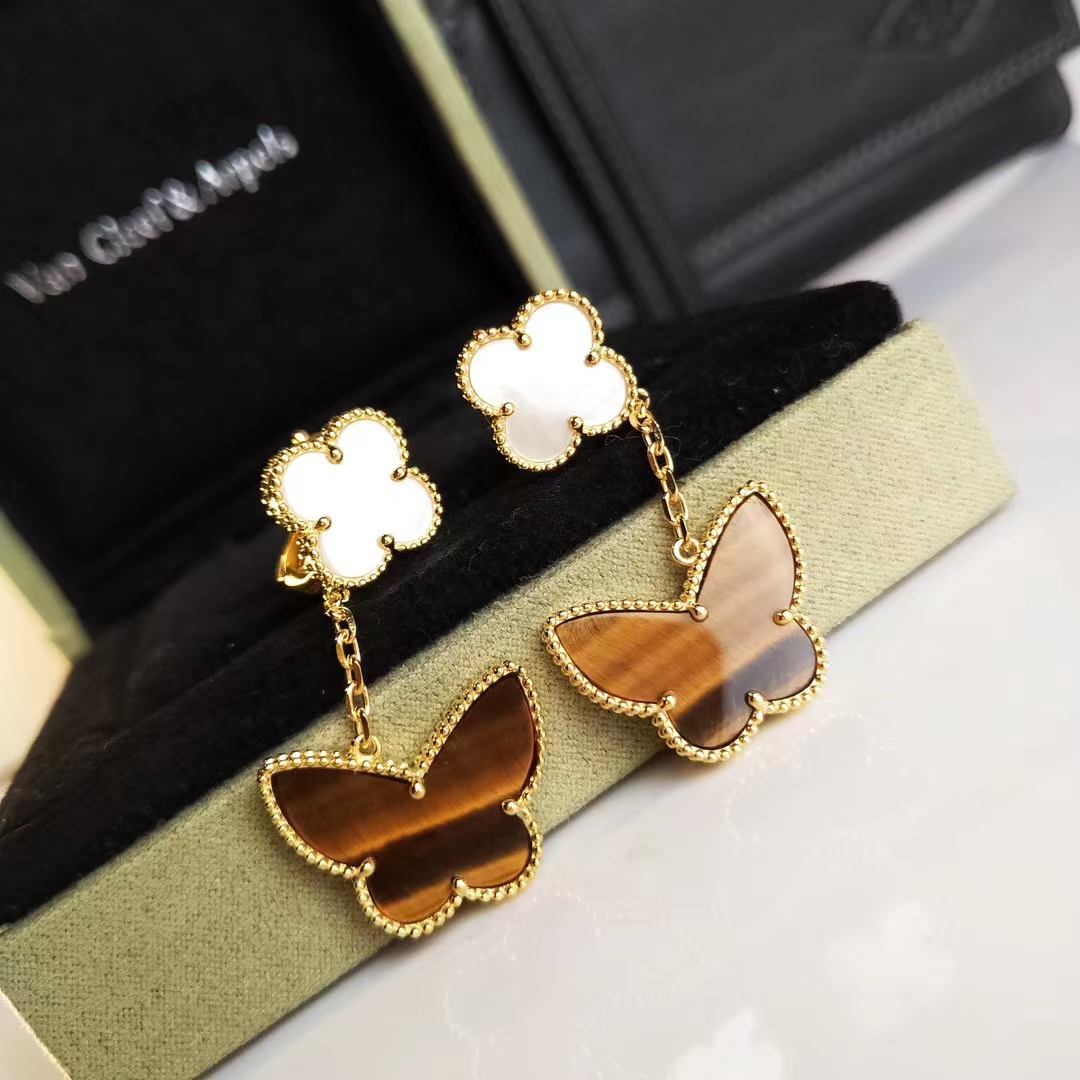 VCA Lucky Alhambra Earrings, 2 Motifs - Best Replica Jewelry™
