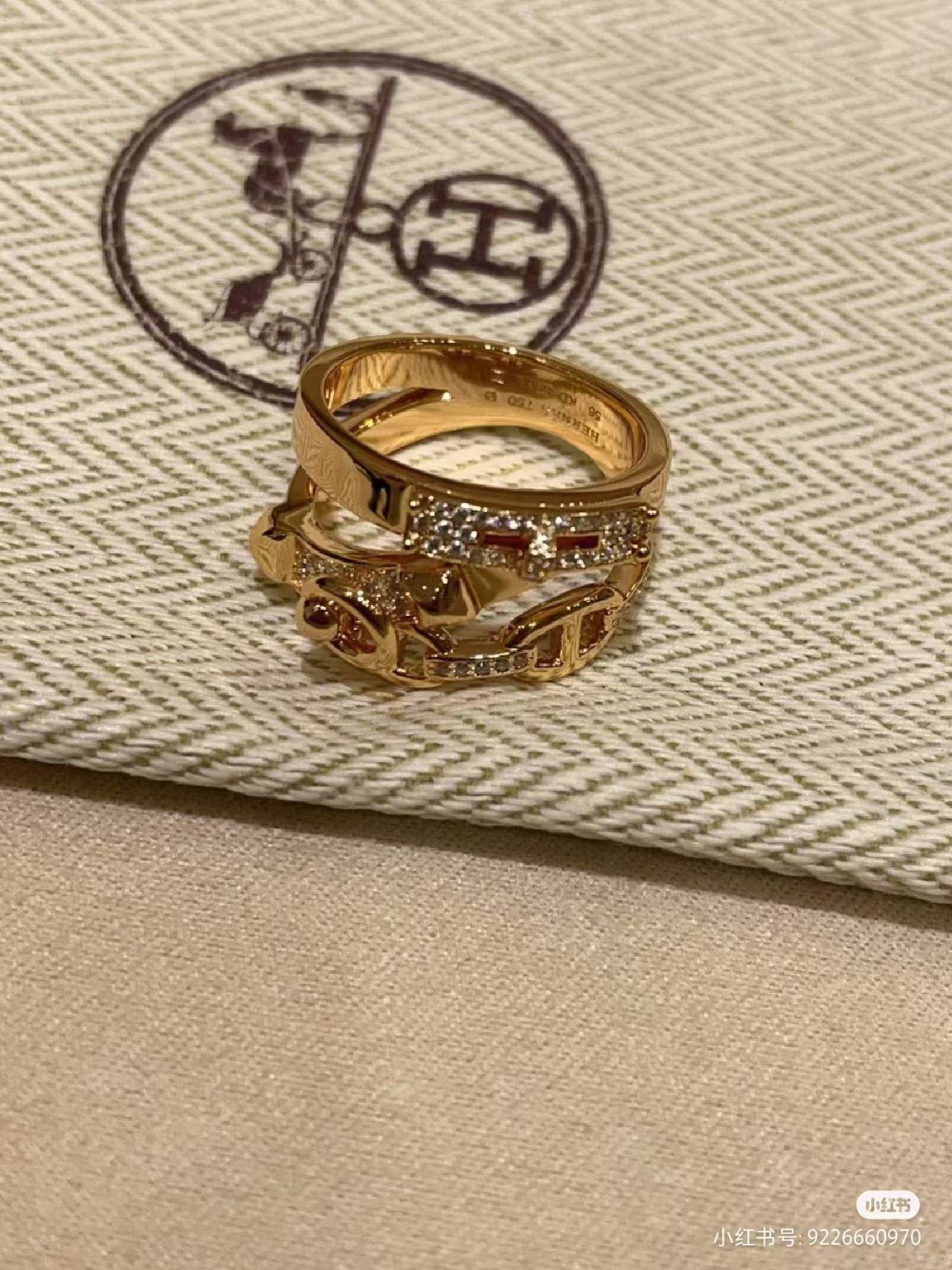 Hermes Chaine D'ancre Enchainee Ring - Best Replica Jewelry™