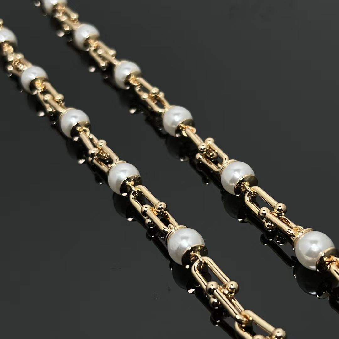 Tiffany HardWear Link Pearl Necklace - Best Replica Jewelry™