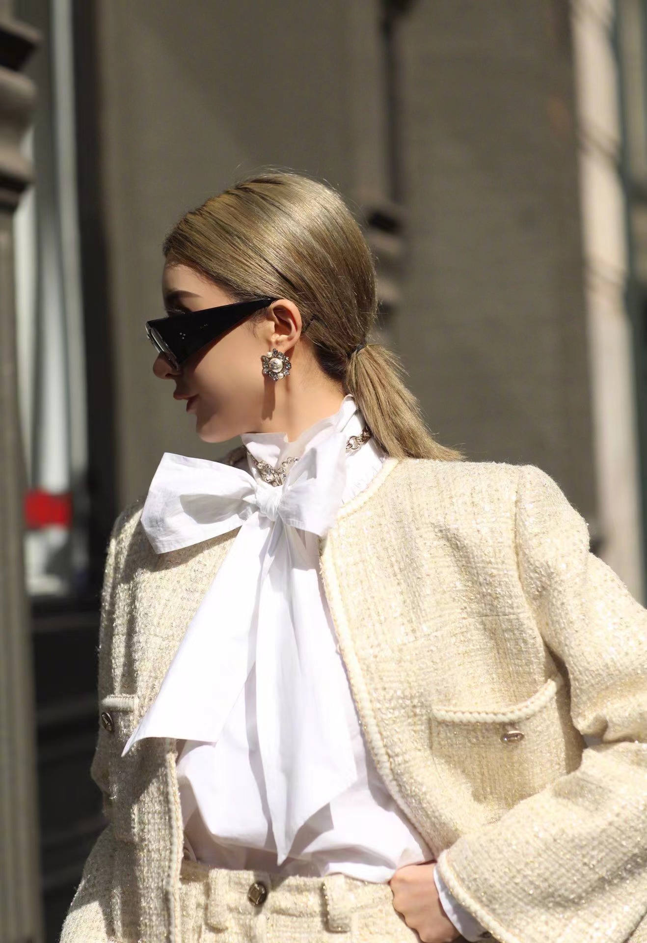 Chanel Thick Cuban Chain Flower Pendant Choker Necklace - Best Replica Jewelry™