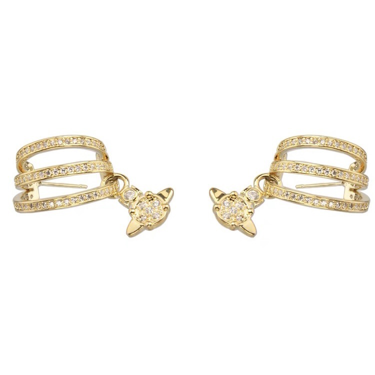 Vivienne Westwood C Shape Saturn Drop Earrings - Best Replica Jewelry™