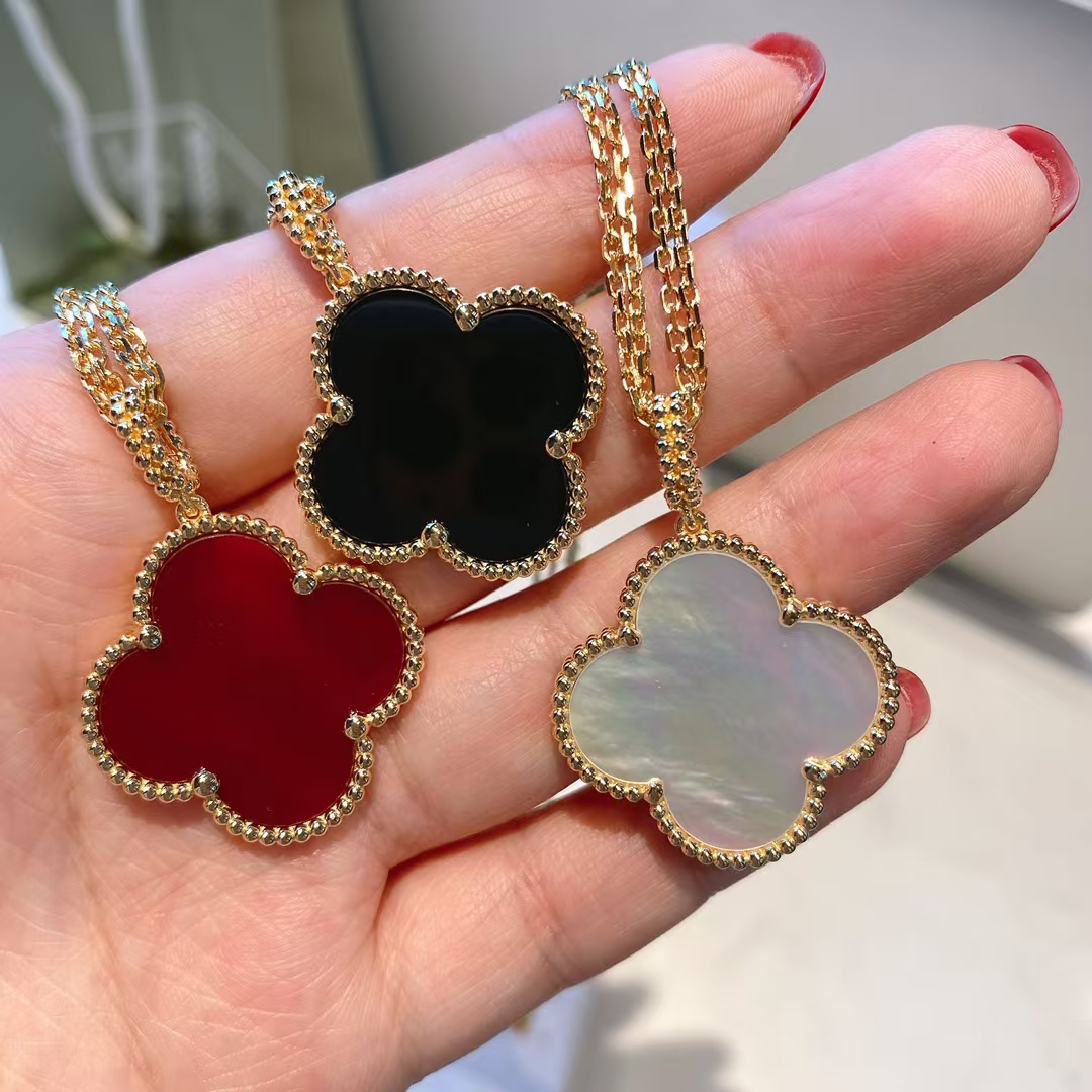 VCA Vintage Alhambra Pendant Large Clover Sweater Necklace - Best Replica Jewelry™