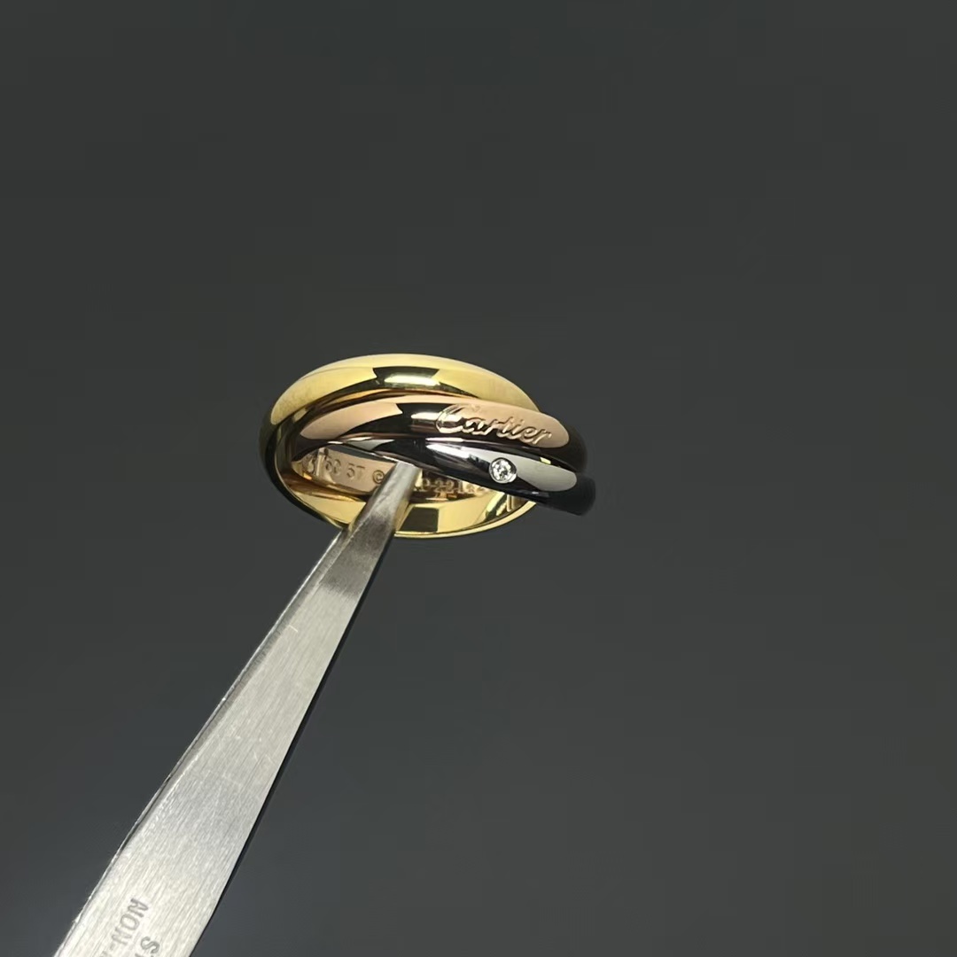 Cartier Trinity Ring - Paved Diamond - Best Replica Jewelry™