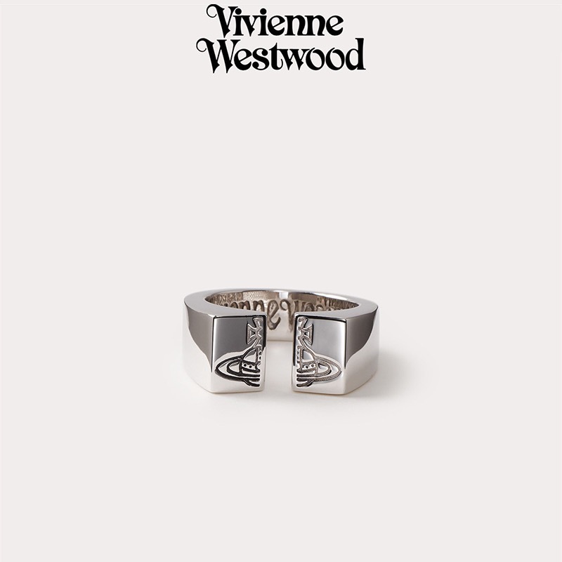 Vivienne Westwood Punk Unisex Style Wide Band Stamped Saturn Couple Ring - Best Replica Jewelry™