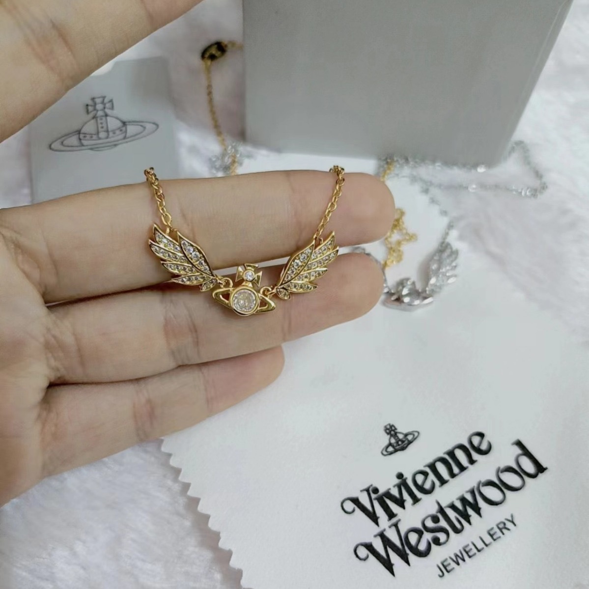 Vivienne Westwood Angel Wing Saturn Earrings - Best Replica Jewelry™
