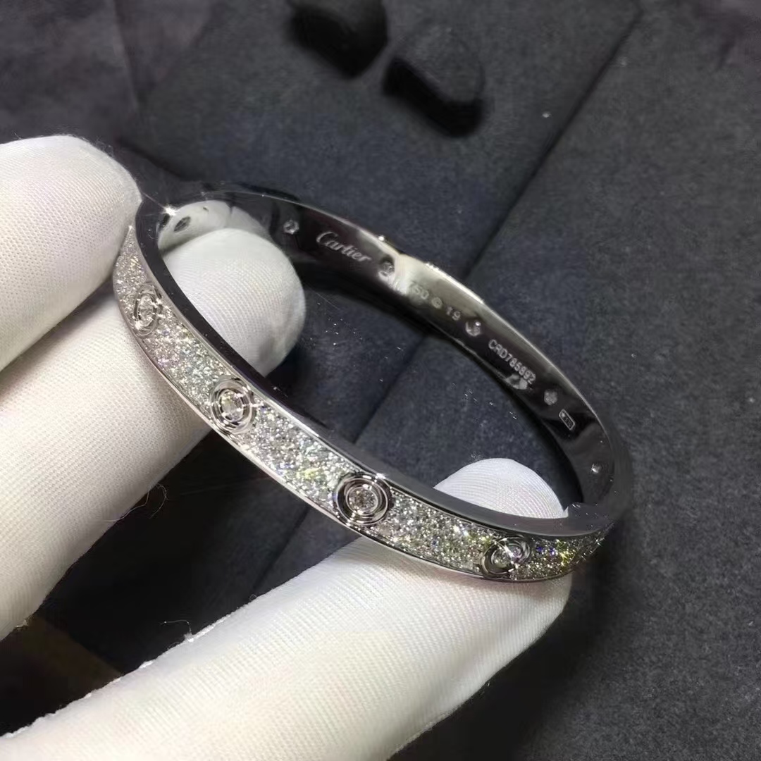 Cartier LOVE Bracelet Bangle, Diamond Paved - Best Replica Jewelry™