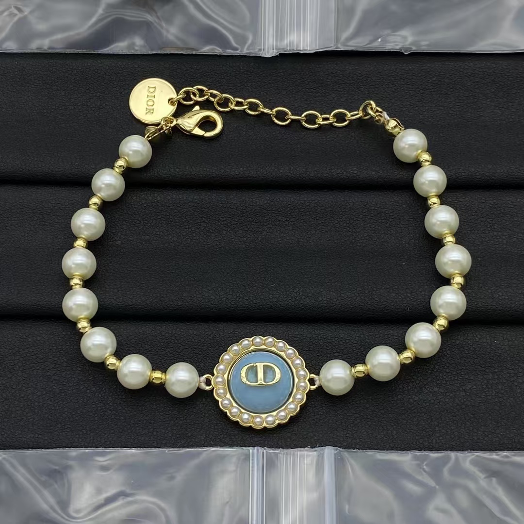 Dior Gold Bead and Pearl Bracelet - Best Replica Jewelry™