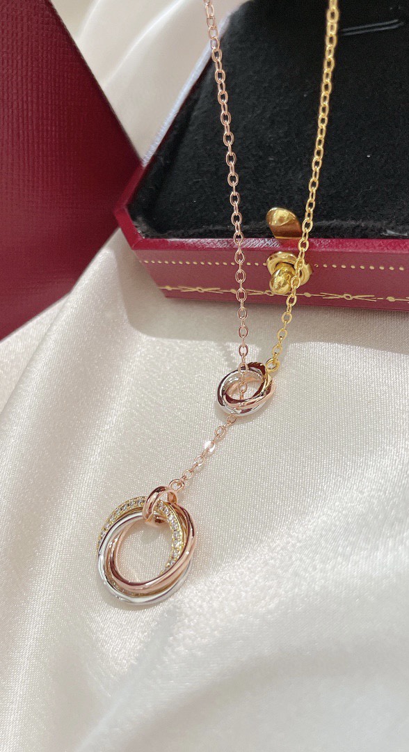 Cartier Three Colors Round Wrap Pendant Necklace - Best Replica Jewelry™