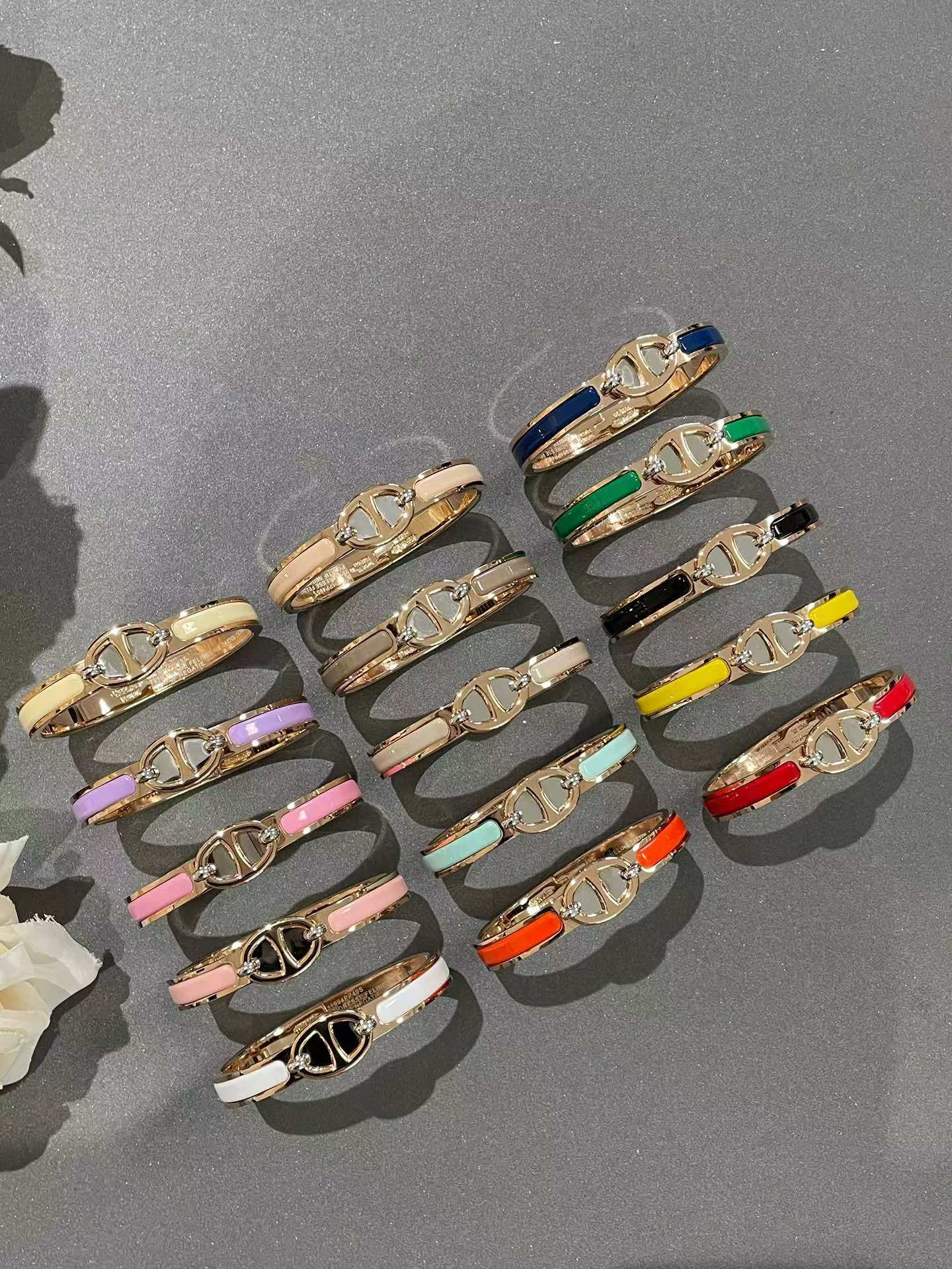 Hermes Pig Nose Enamel Bracelet Bangle - Best Replica Jewelry™