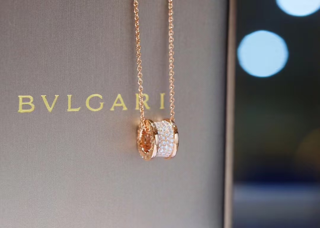 Bvlgari B.zero1 Necklace - Full Diamond - Best Replica Jewelry™