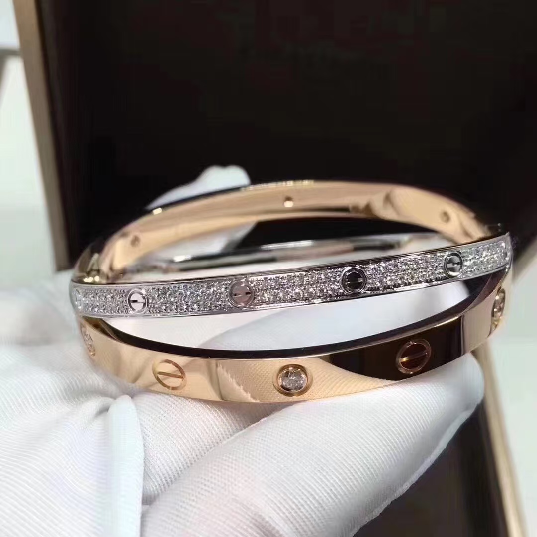 Cartier Cross Mixed Metal Color LOVE Bracelet Bangle - Best Replica Jewelry™