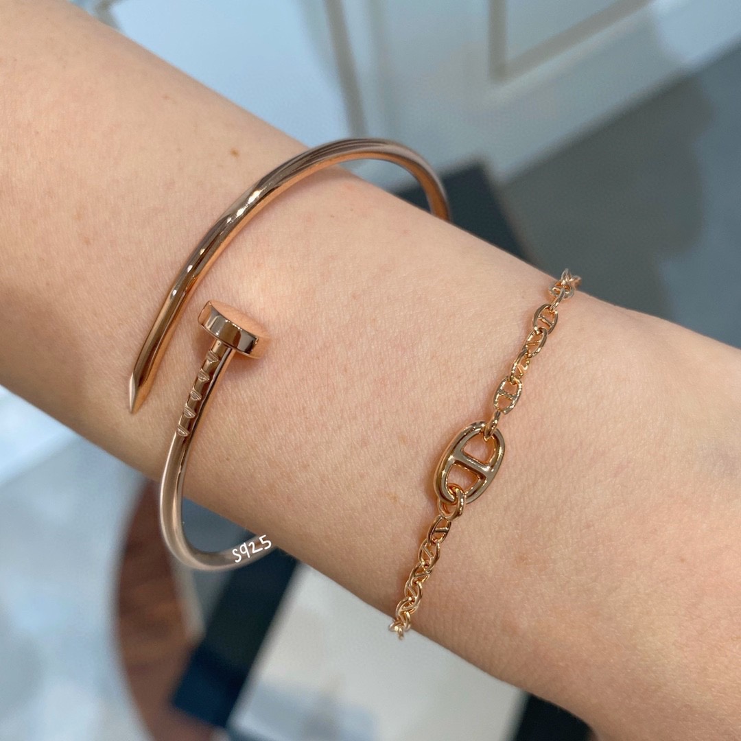 Hermes OT Clasp Pig Nose Bracelet - Best Replica Jewelry™