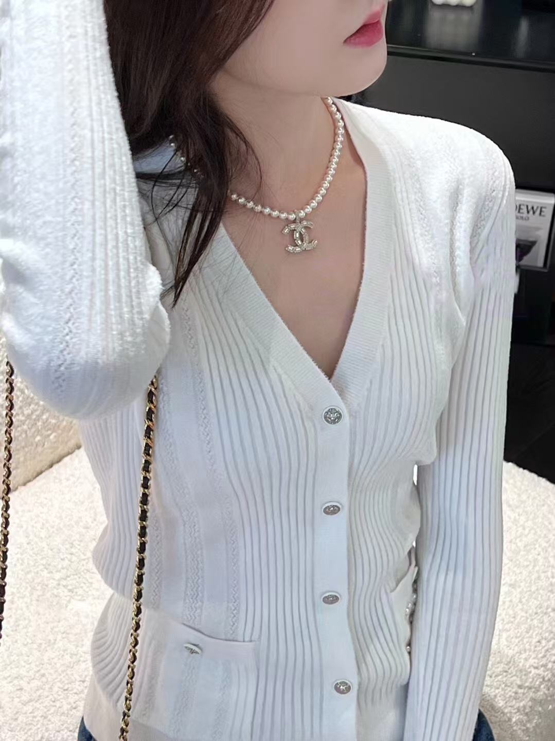 Chanel Big Double C Pendant Pearl Necklace - Best Replica Jewelry™