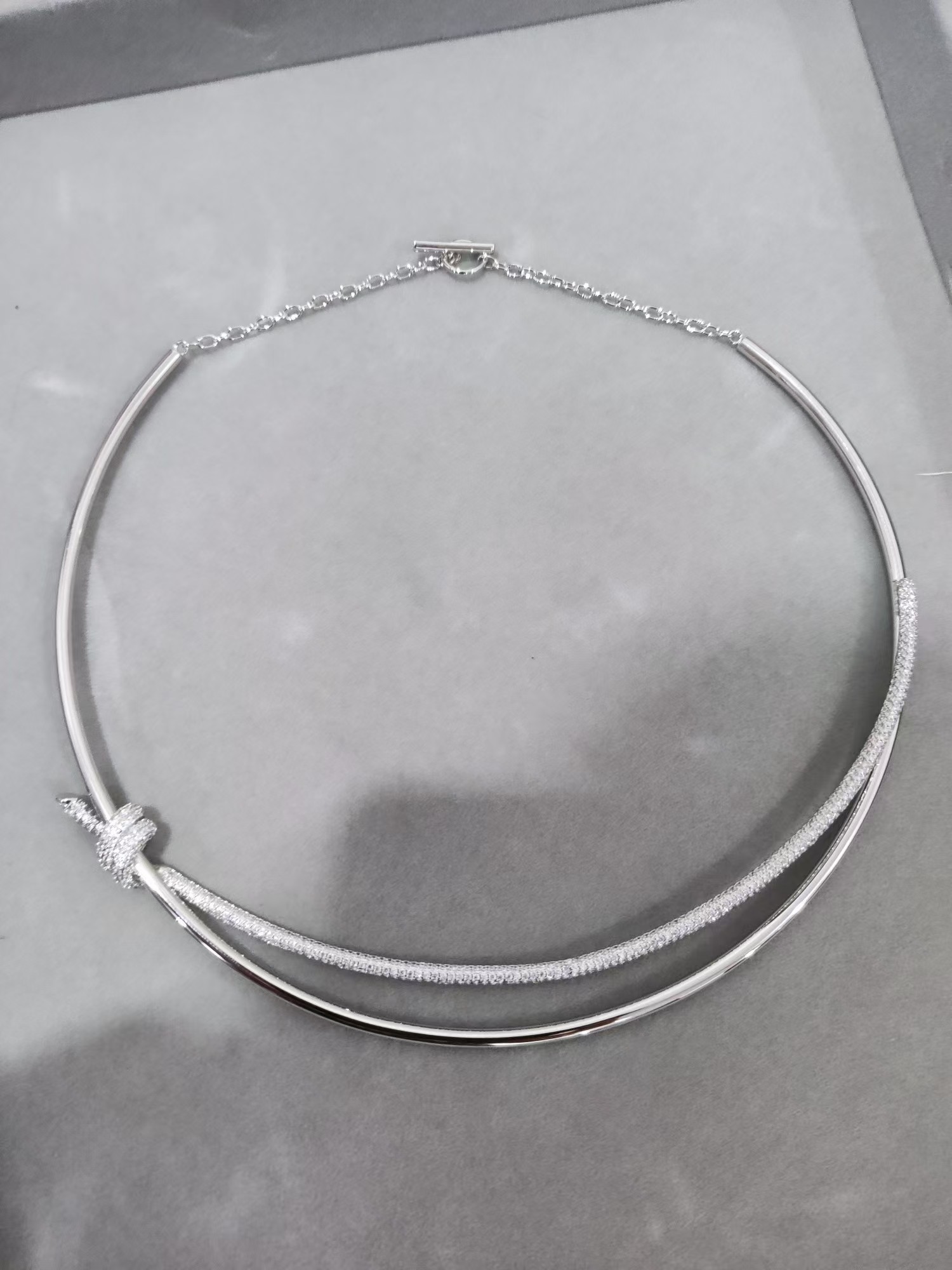 Tiffany Knot Double Row Hinged Necklace - Best Replica Jewelry™